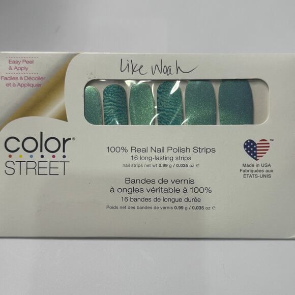 NWT Color Street "Like Woah" Blue to Green Duochrome Abstract Ombre Print - Picture 2 of 4